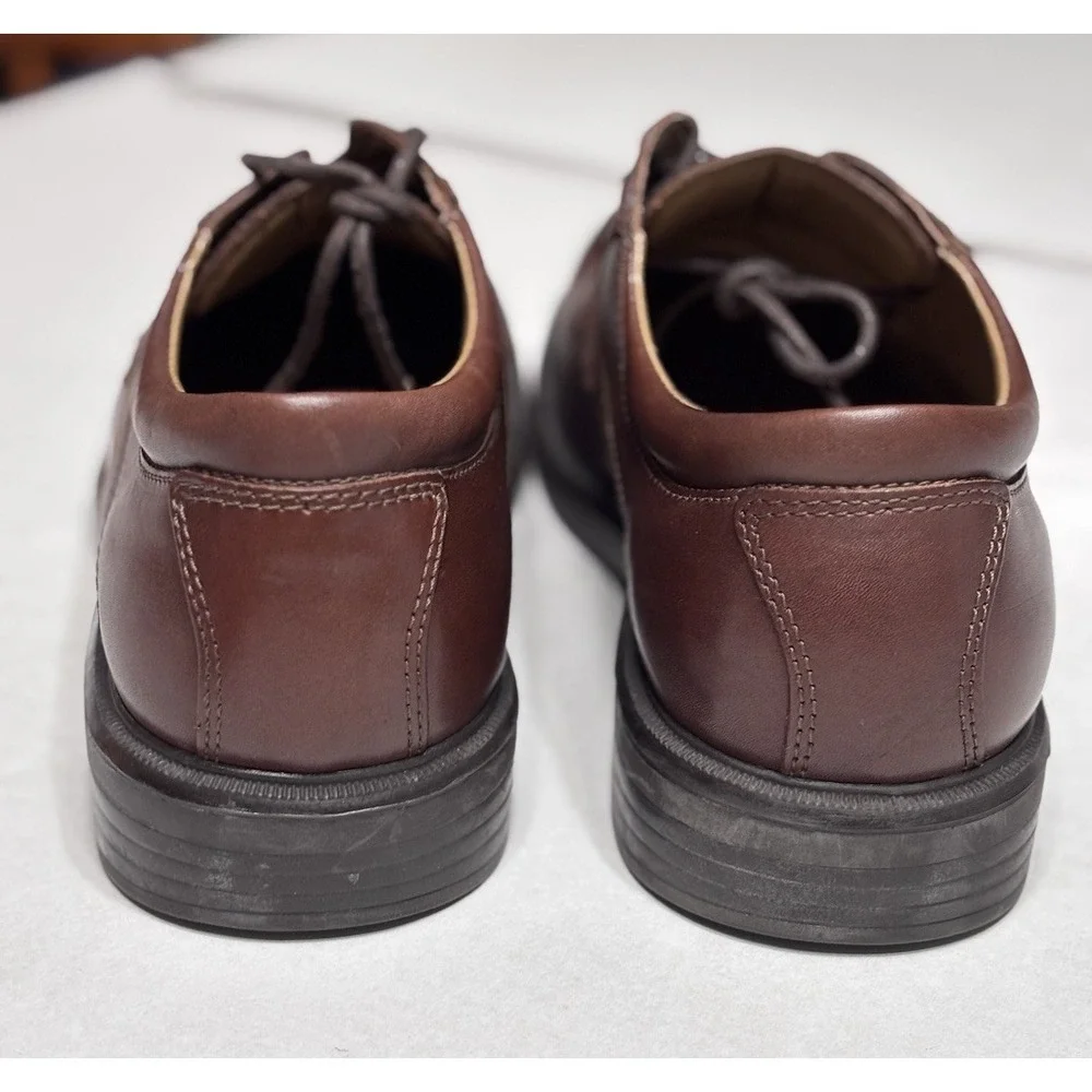 Nunn Bush Runway Men's 8.5M Brown Leather Oxford‎ Dress Shoes Made in Brazil